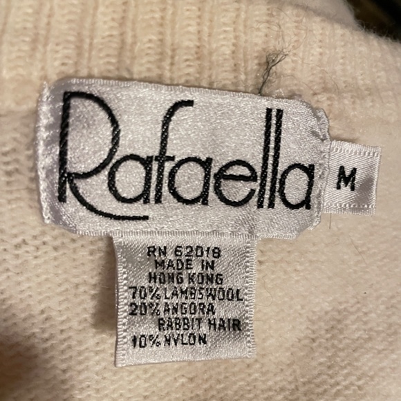 Vintage RAFAELLA Lambswool blend cardigan SZ M - Picture 5 of 5